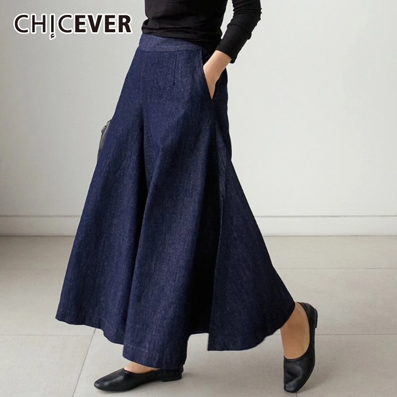 CHICEVER корейские брюки для женщин с высокой талией Туника большого размера