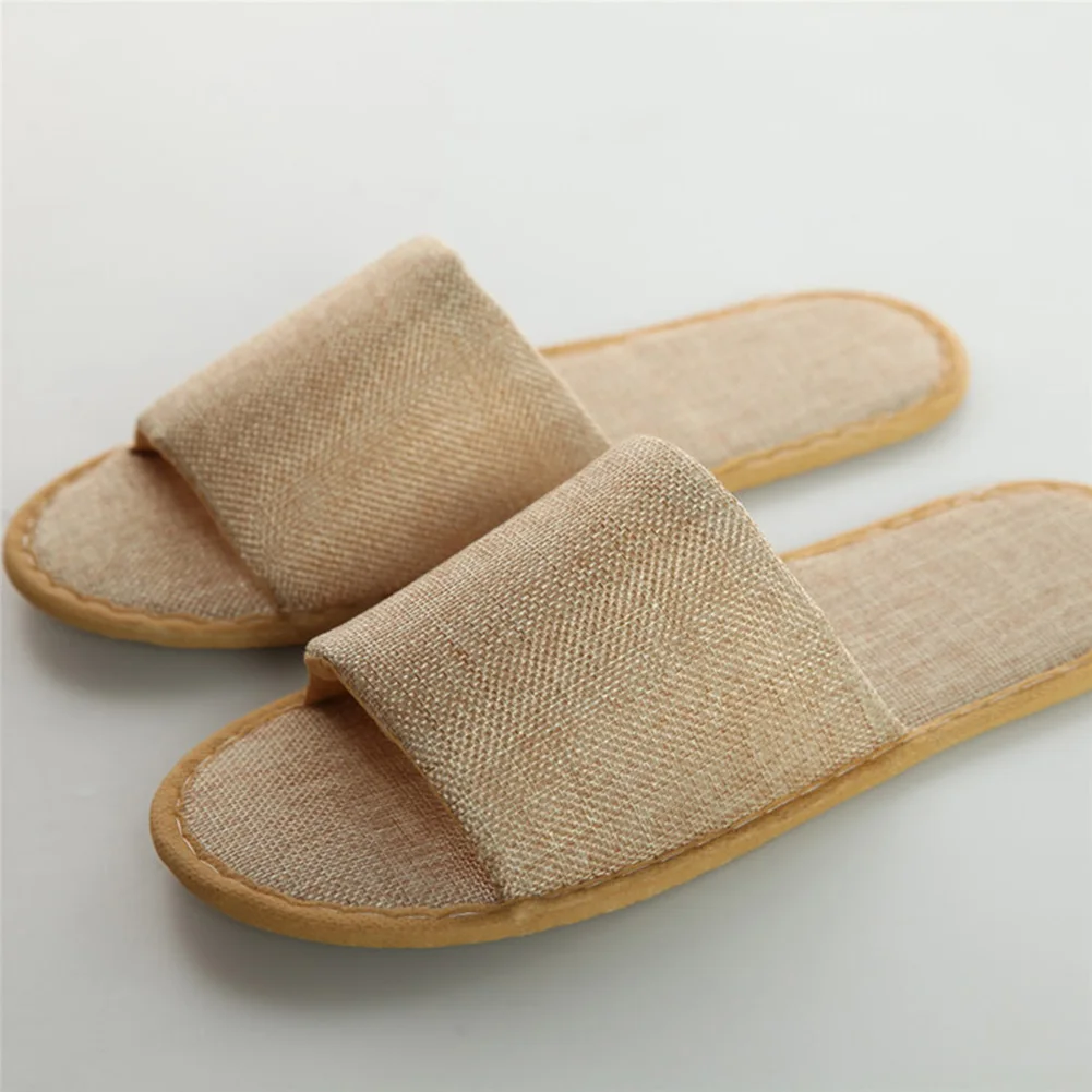 

5 Pairs Spa Anti Slip Gift Home Guest Soft Travel Hotel Linen Unisex Adults Homestay Disposable Comfortable Slippers Casual