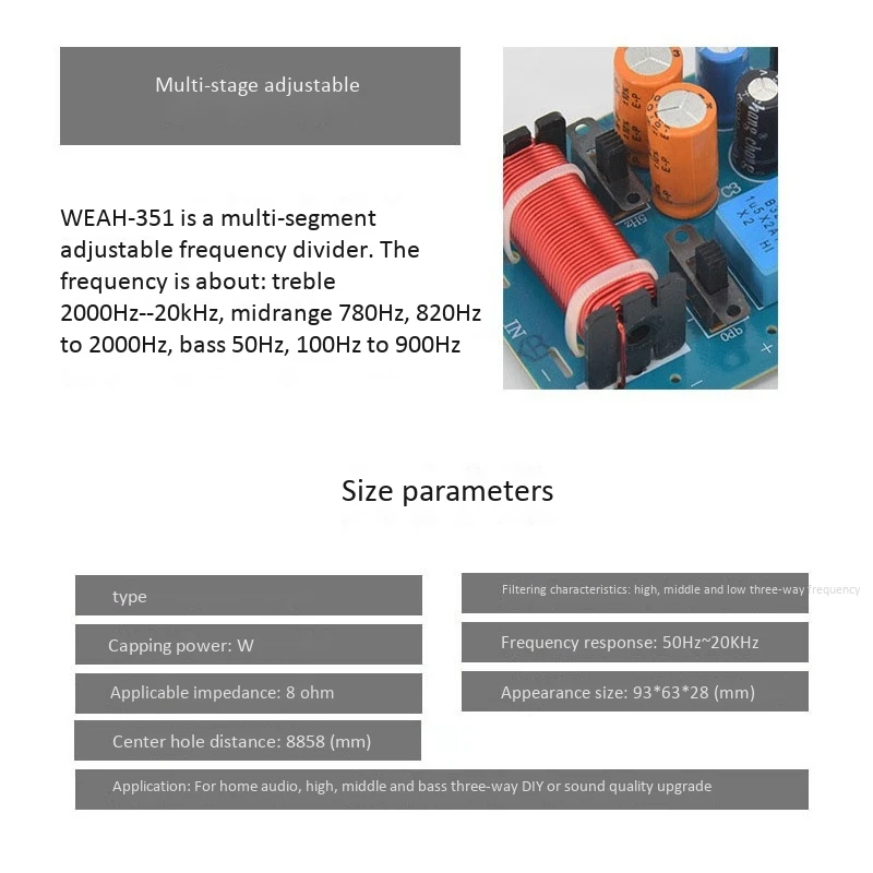 3-сторонний высоконизкий делитель частоты динамика 150 Вт 4-8 Ом для | Электроника