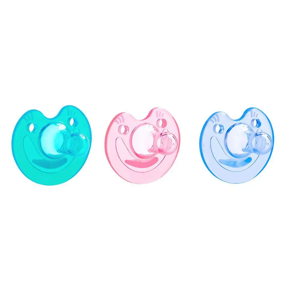 

1pc Baby Pacifiers Newborn Sleeping Baby Silicone Thumb Play Mouth Comfort Round Head Pacifier Cartoon Pacifier 0-3 Years