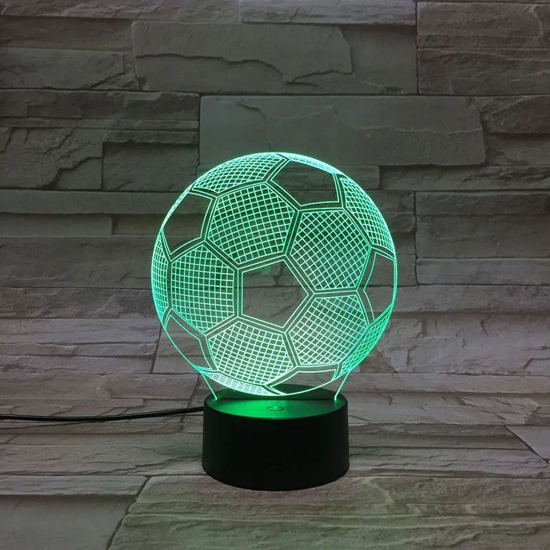 9 Детская 3d лампа для футбола, светодиодный ночной Светильник C Ronaldo Home Deocration Luminaria, подарок на день рождения для мальчика, Messi, настольный ночник, светильник для футбола - Испускаемый цвет: 9