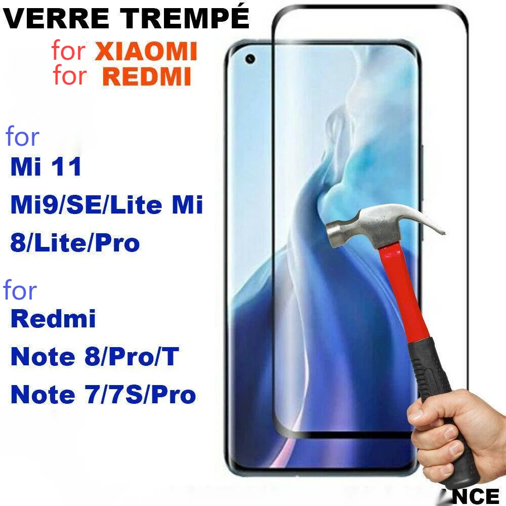 

Monolithic glass for Xiaomi 11 10T Pro 9 See 8 Lite for Redmi Note 8T 7 Pro Glass
