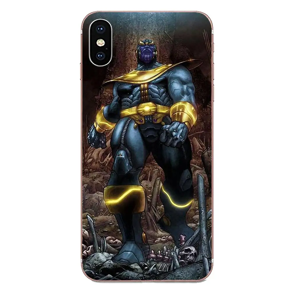 Марвел из Мстителей произведение искусства игрушки танос для samsung Galaxy Note 5 8 9 S3 S4 S5