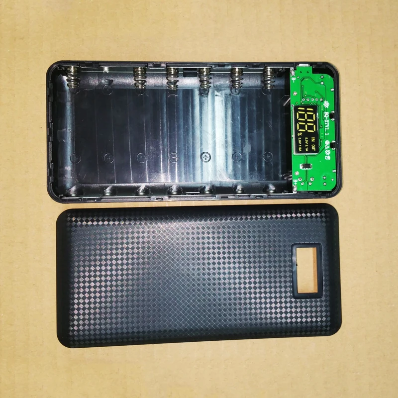 Припой бесплатно 3USB 7x18650 батарея самодельный держатель ЖК-дисплей power Bank CaseBox для iphone