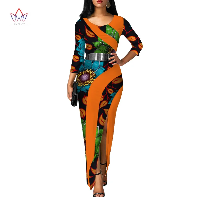 Vestidos африканские женские платья новая мода элегантная африканская одежда Дашики размера плюс сексуальные вечерние платья WY3120 - Цвет: 8