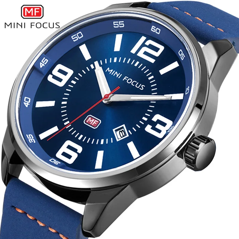 

MINIFOCUS MF0051G men's quartz watch belt business leisure date water watch