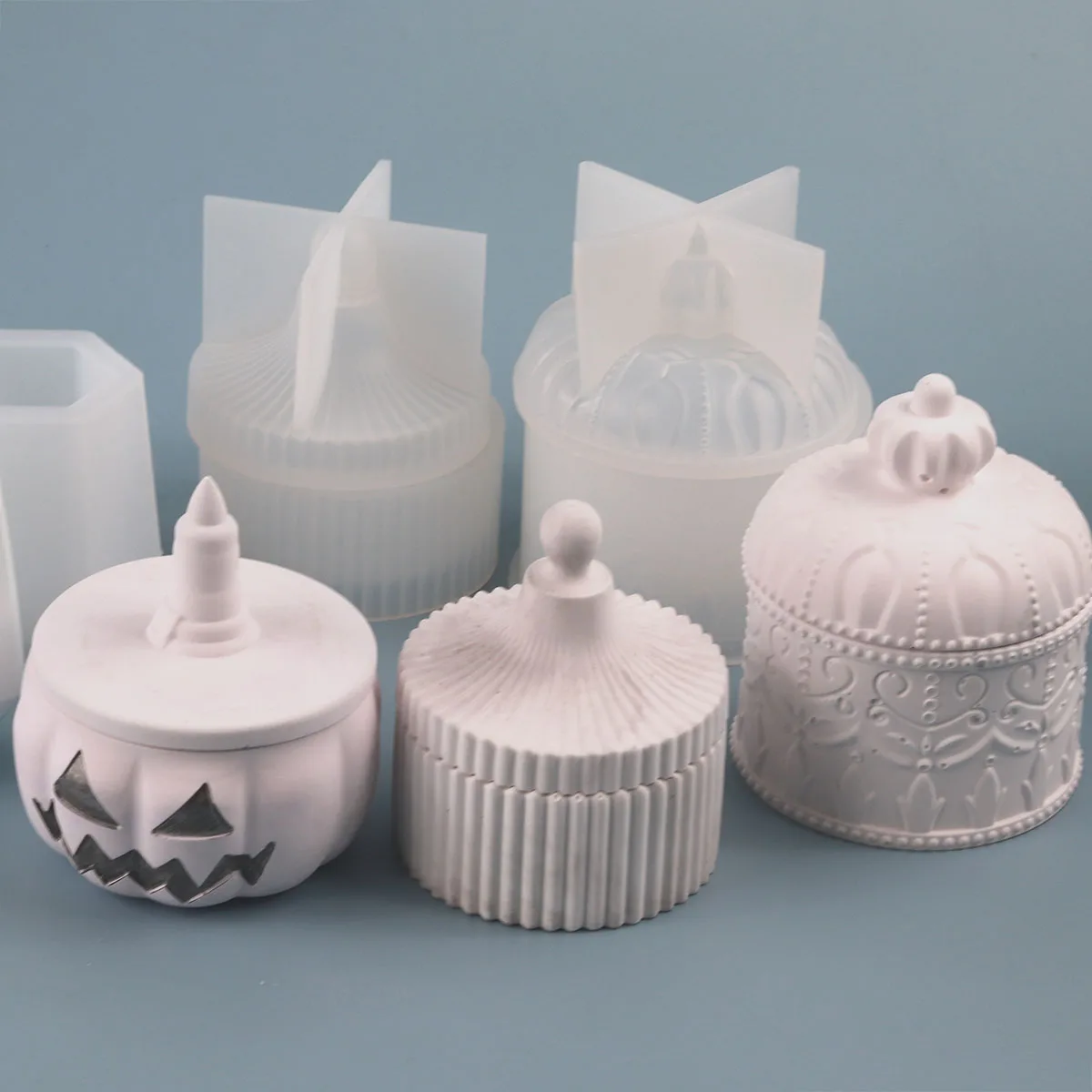 Шестигранная силиконовая форма для хранения бетонных растений круглый