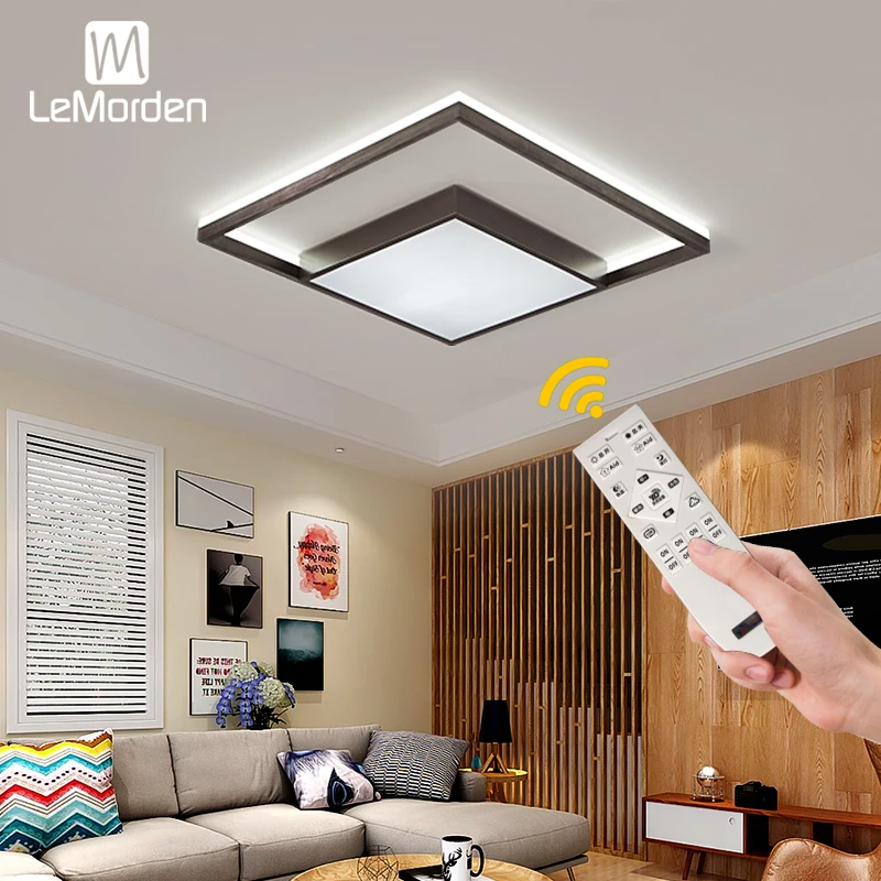 Современная потолочная светодиодная люстра с регулировкой яркости алюминиевая