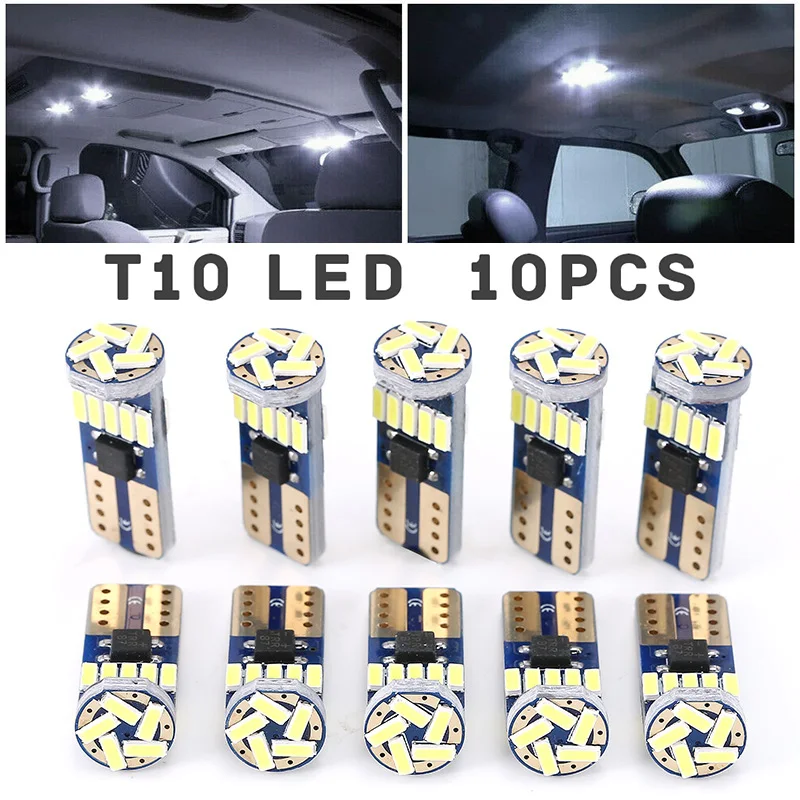 10 шт. автомобильные наклейки на T10 светодиодный номерного знака светильник