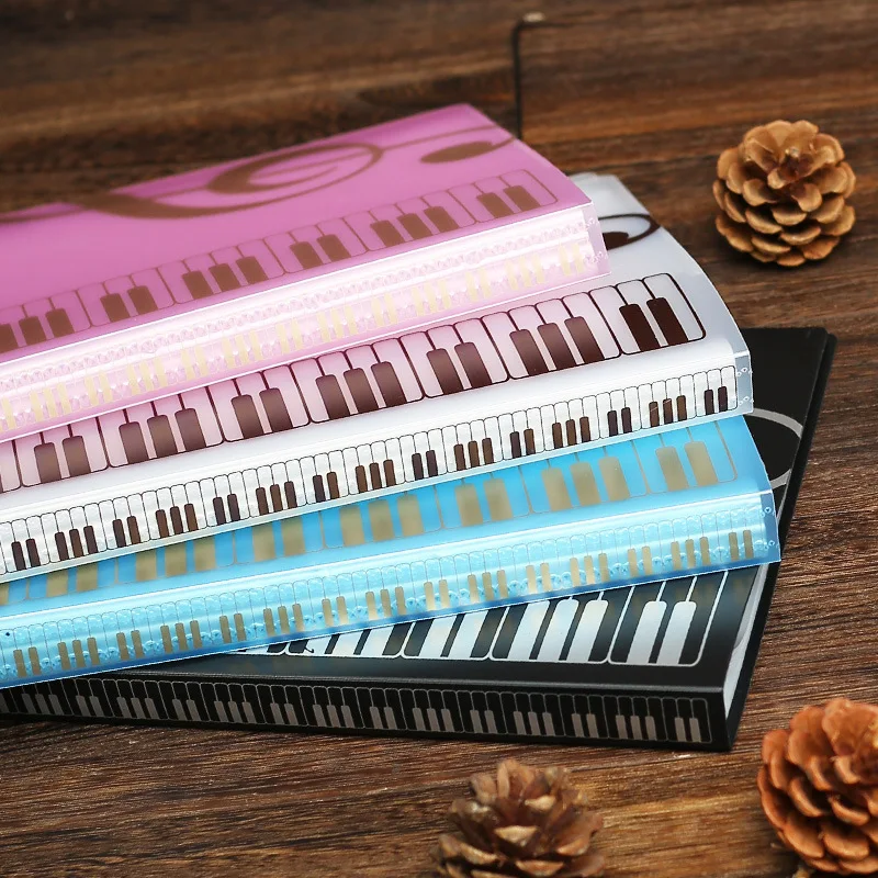 80 Pages A4 Piano Paper Sheets Document File Organizer Folder Five-line Clip Music Score |