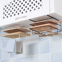 non perforated cutting board towel holder rack cabinet storage rack kitchen wash cloth hook board hanger organizer shelf hook
