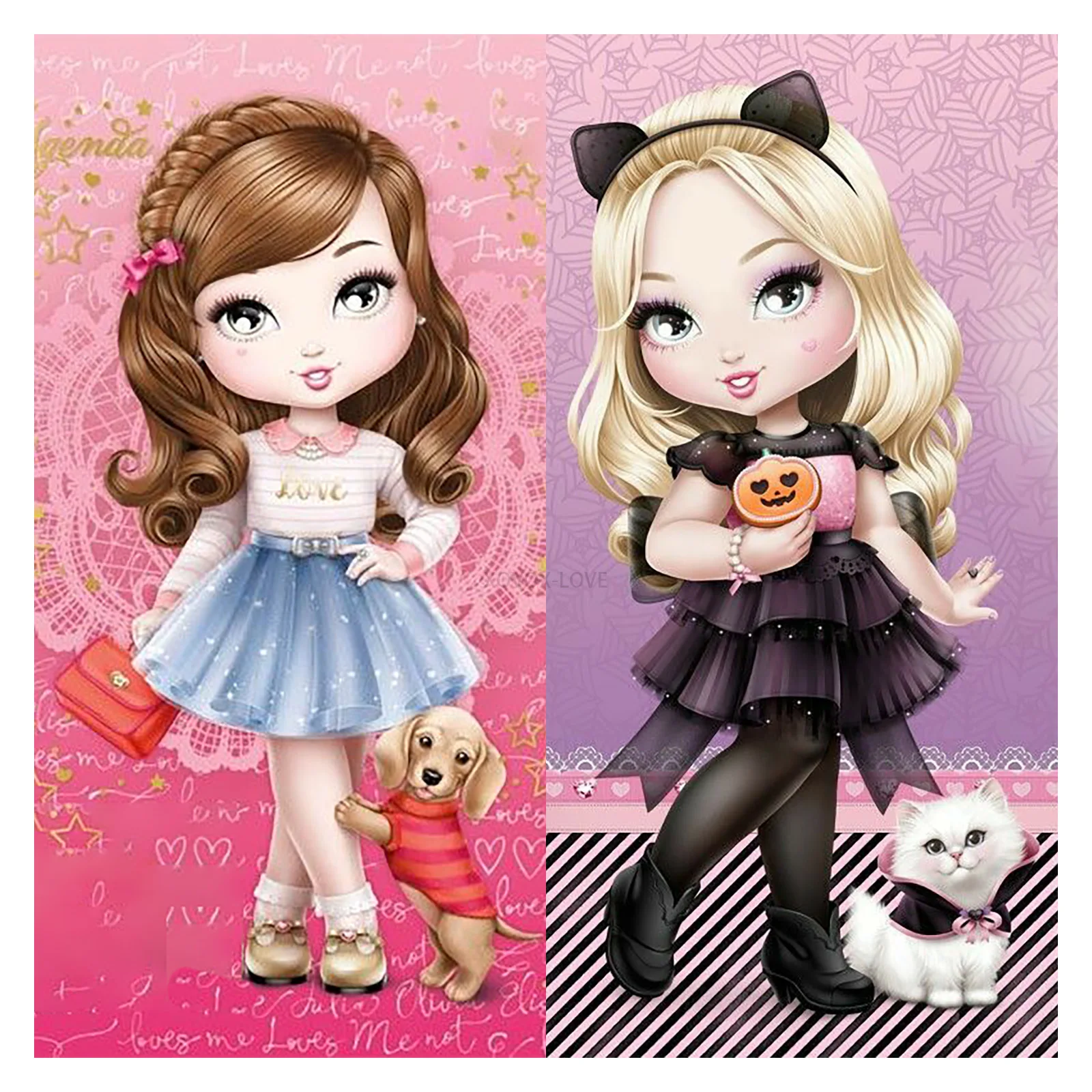 Металлический трафарет с красивой юбкой для девочек животных собак кошек