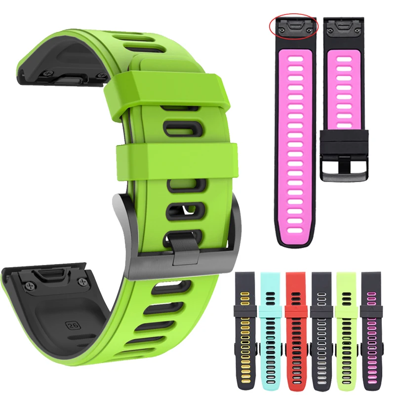 

Fenix 6X/Fenix 5X 26mm QuickFit Watch Band Silicone Soft Sport Breathable Wristband Strap for Garmin Fenix 5 Plus 6 Pro