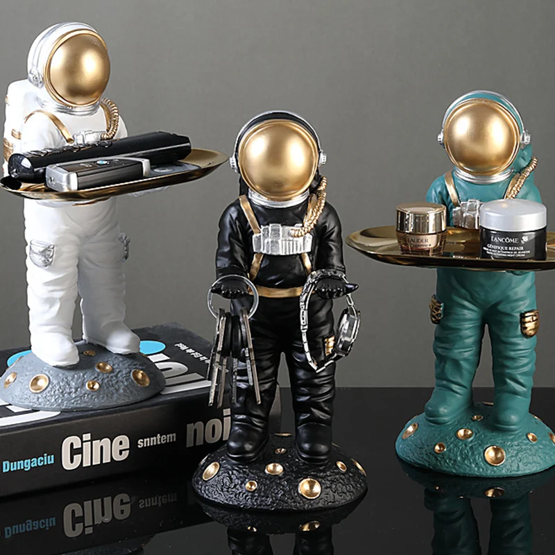 

Cool Bulldog Astronaut Table Decoration Fashion Sculpture Home Room Multifunction Desk Storage Figurine Miniature Coin Bank