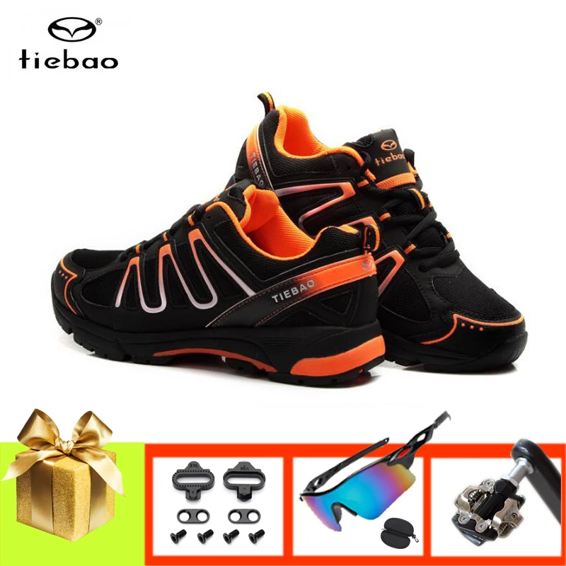 

Tiebao Sapatilha Ciclismo Mtb Cycling Sneakers Add Spd Pedals Men Women Non-Slip Breathable Self-Locking Mountain Bike Shoes