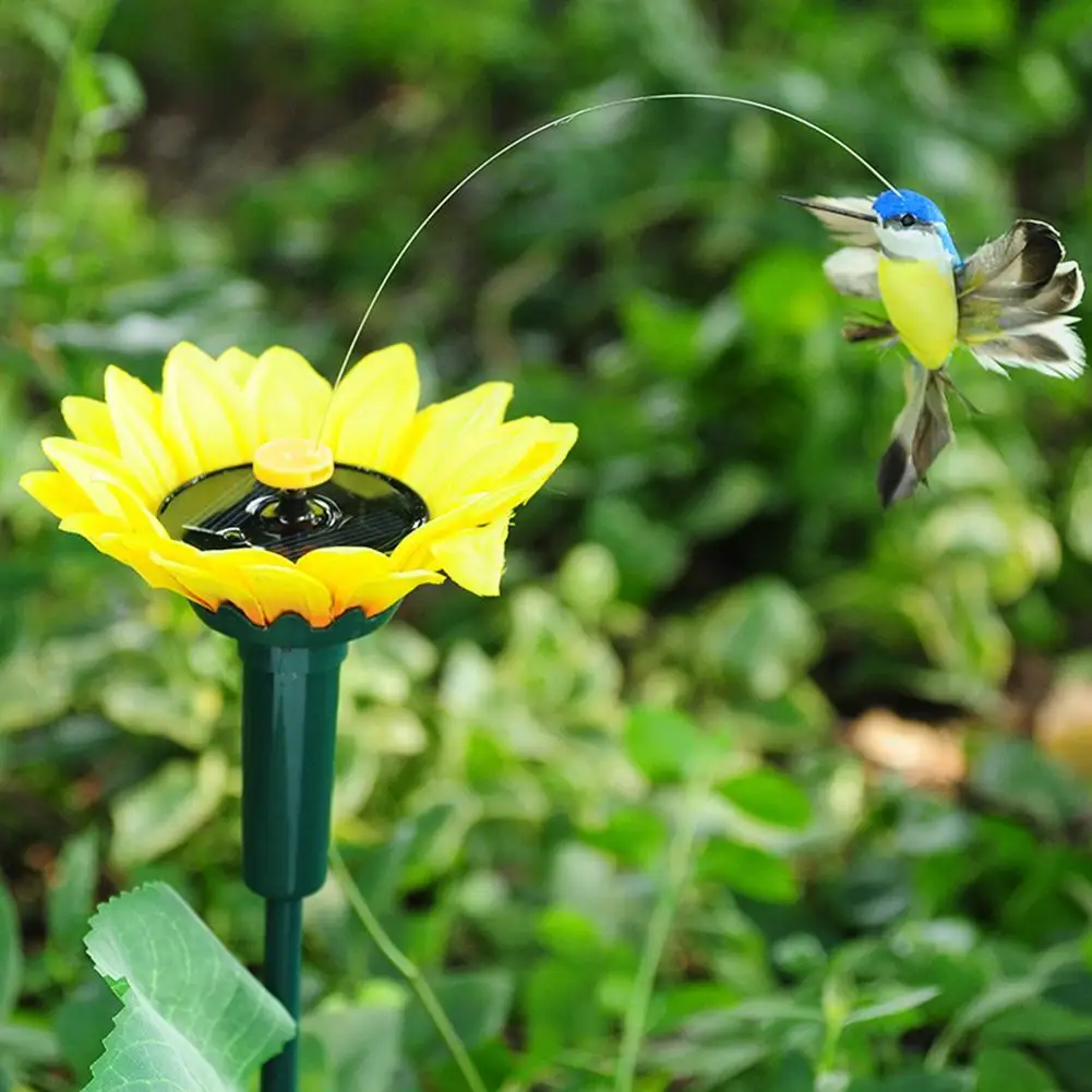 1pcs Gardening Sunflower Decoration Simulation Animal Colorful Butterfly Hummingbird Courtyard Home Yard Grass Plant |