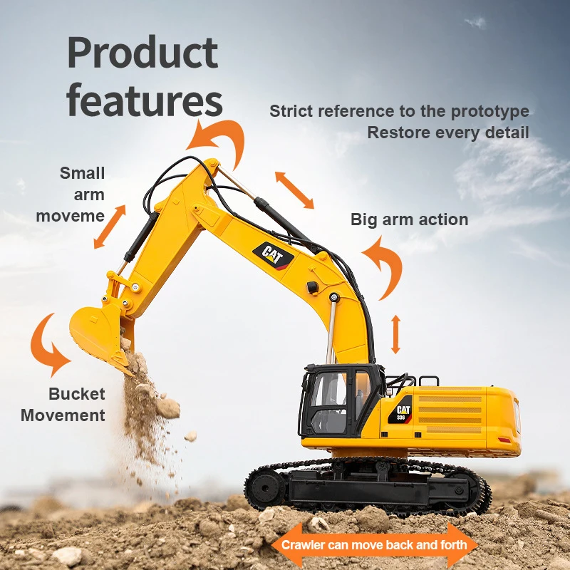 1/24 гусеница Huina 336 Rc экскаватор грузовик гусеничный электрический автомобиль