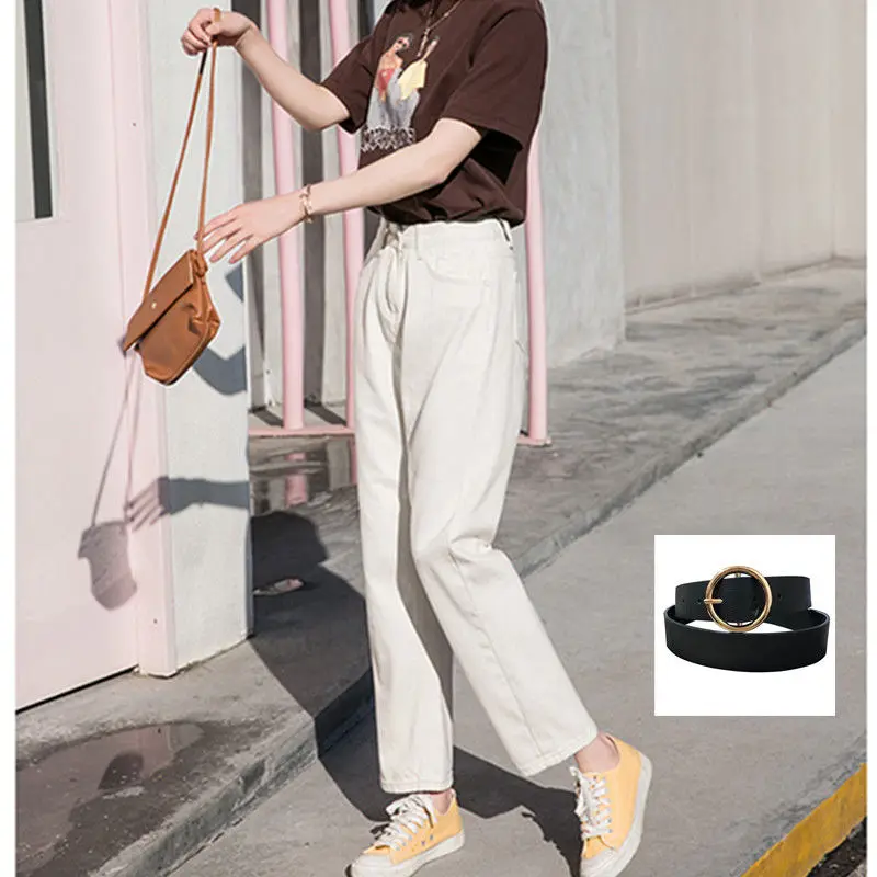 

2021 New Fashion Woman Jeans High Waist Wide Leg Denim Clothing Straight-leg Tie-dye Jeans Vintage Straight Pants Y175