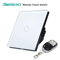 sesoo eu standard smart switch 1 gang1 way with remote control ledlighting wall switch wireless remote control touch switch