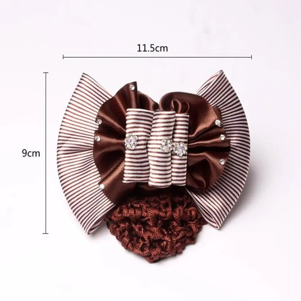 

1pcs Fashion Women Pro Bow Barrette Hair Clip Cover Bowknot Bun Net Snood Hairnet Hair Styling Accessory