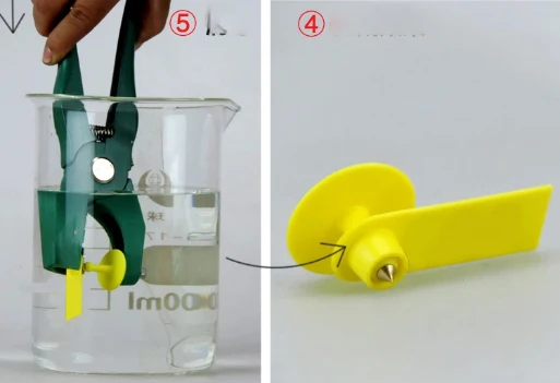 

No. 1-500 Sheep ear tag Signs with the word ear Laser Typing Copper head earrings Farm animal identification card Free shipping