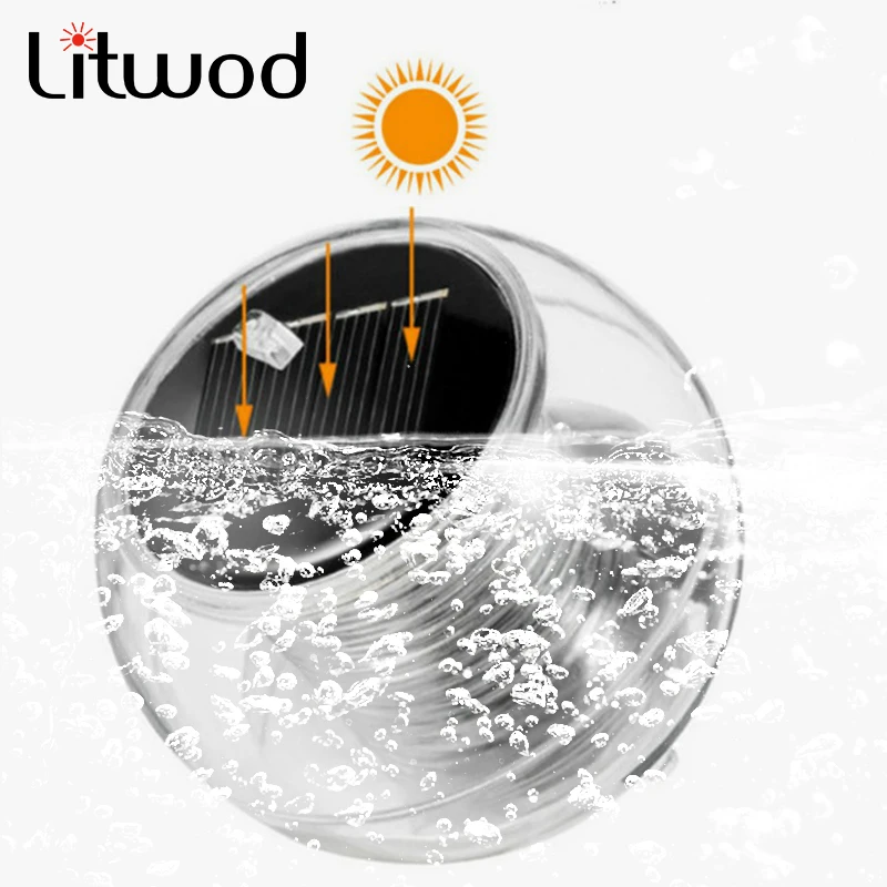 Солнечный Поплавок воды СИД 7 видов цветов свет бассейна водостойкая лампа сад