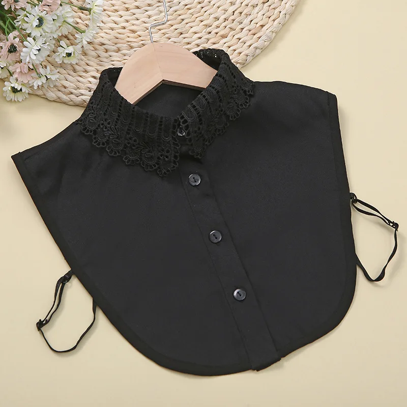 

Vintage Ladies Lace Floral Fake Collars Women Detachable Collar Blouse Half Shirt Decoration Flase Collar Tie Nep Kraagie