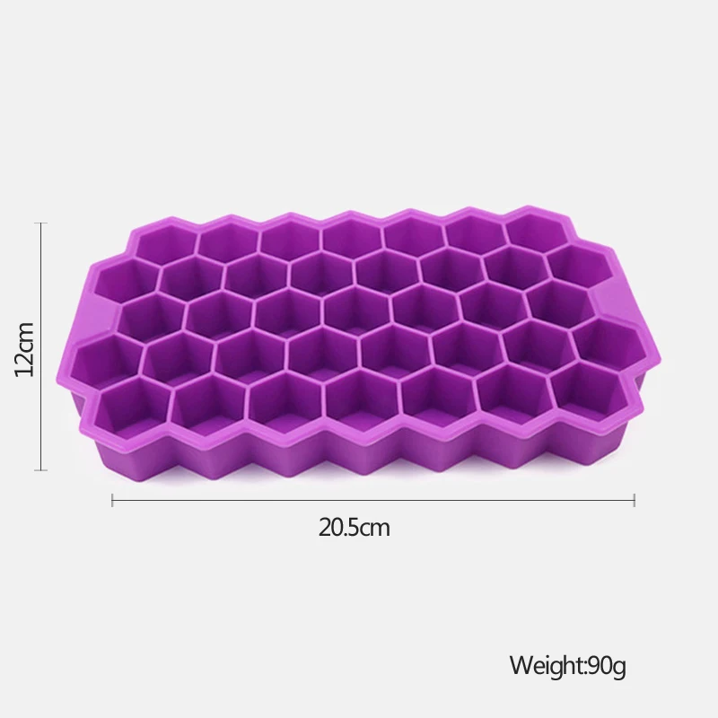 

Hot Sale 37 Cubes Ice Tray Mold Creative DIY Honeycomb Shape Ray Party Cold Drink Tools Cube Silicone Popsicle Molds genie