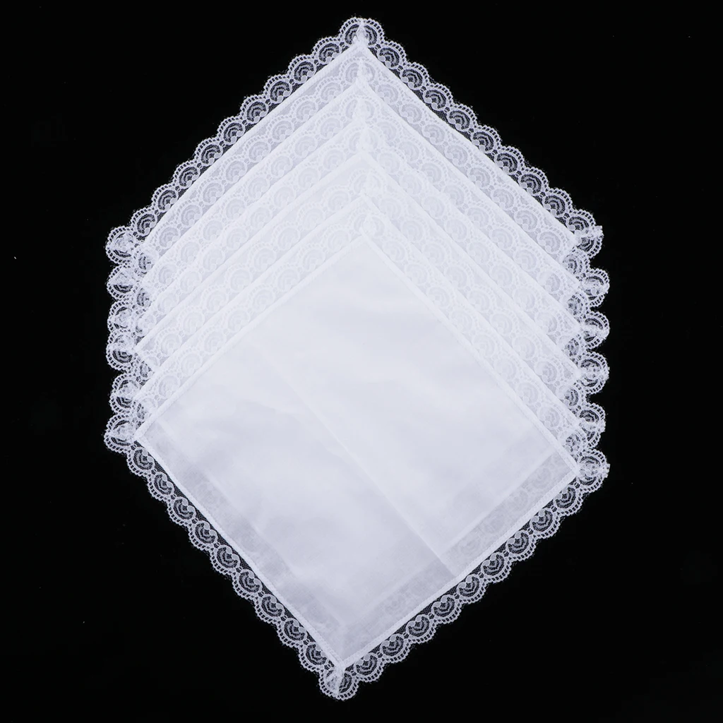 Белые хлопковые носовые платки 5x100% пустые карманные квадратные Hanky для мужчин и