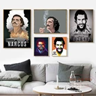 Плакаты и принты персонажа Пабло Эскобара Легенда Ретро Живопись настенное искусство холст картины для гостиной домашний декор