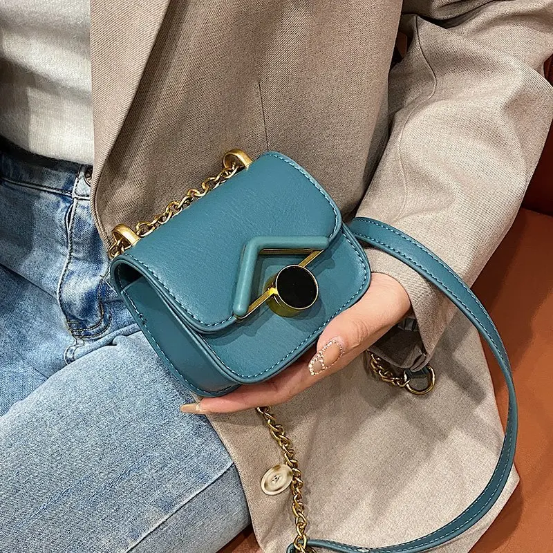 

Decorative Mini Women Crossbody Bag Apparel Handbag Designer Chain Flap Shoulder Bags Female Fashion Week PU Leather Armpit Bag