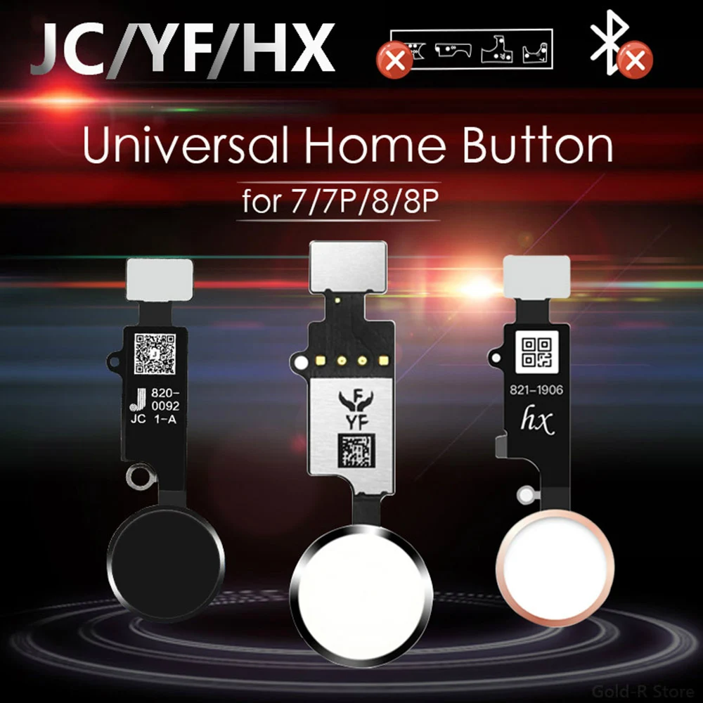 JC/Meibi 5th YF HX 3rd Gen универсальная кнопка home для iPhone 7 7G 8 8G Plus клавиатура меню Функция возврата без touch ID