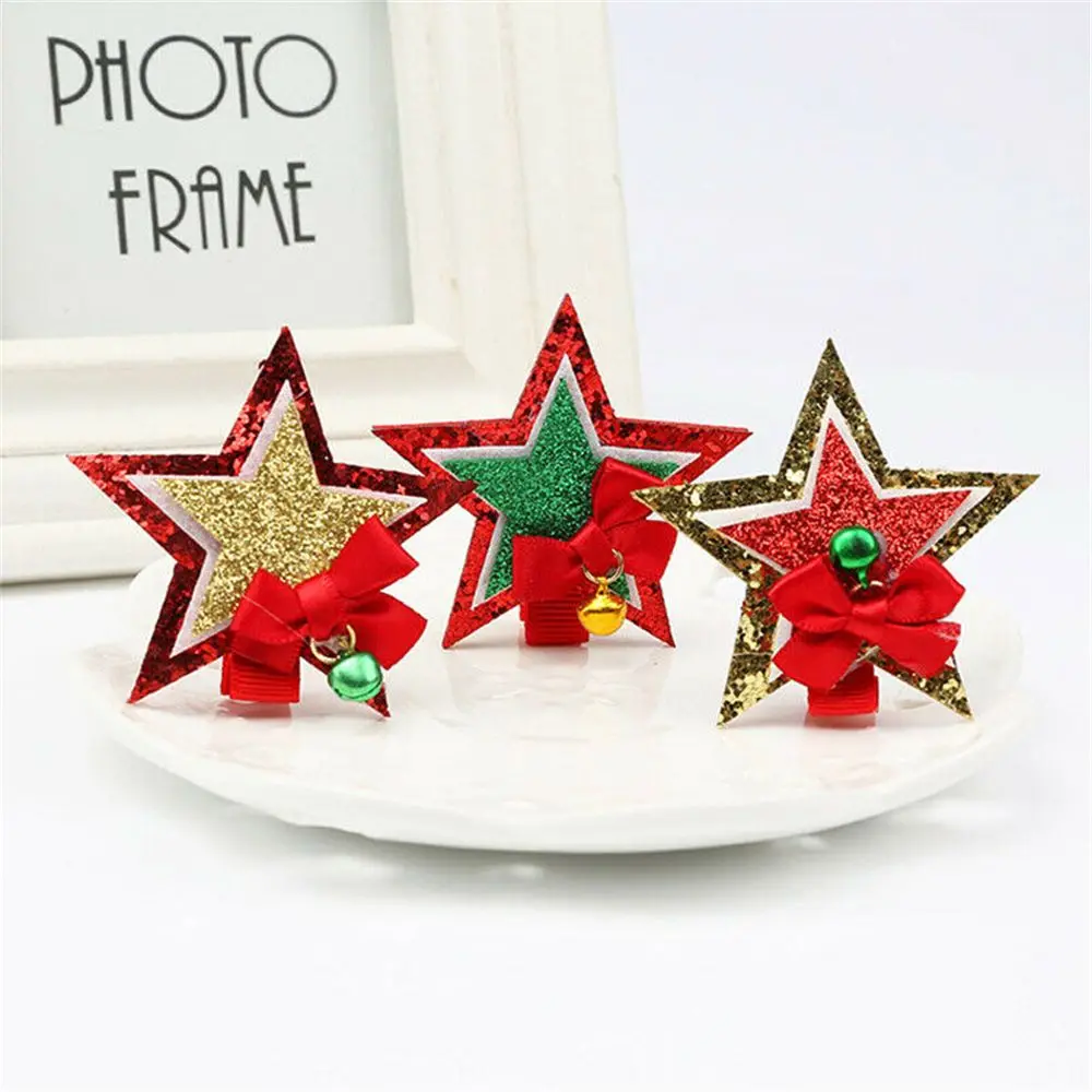 Милые рождественские заколки для волос женщин и девочек зажимы ленты Мультяшные