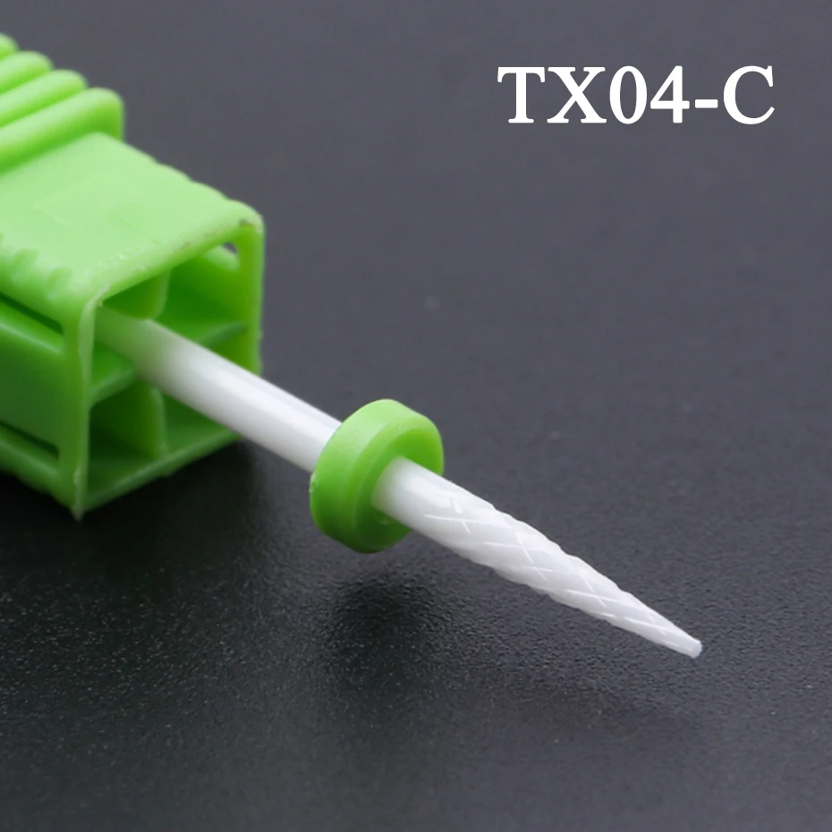 TX04-C 1 шт. керамический s фреза маленький шариковый сверло для ногтей керамические заусенцы для маникюра мертвой кожи инструменты для маникюра BETX01-14 - Цвет: TX04-C