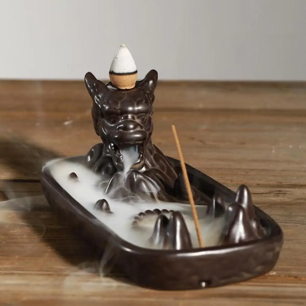 2020 Дракон лодка дизайн керамическая курильница с обратным потоком ладан