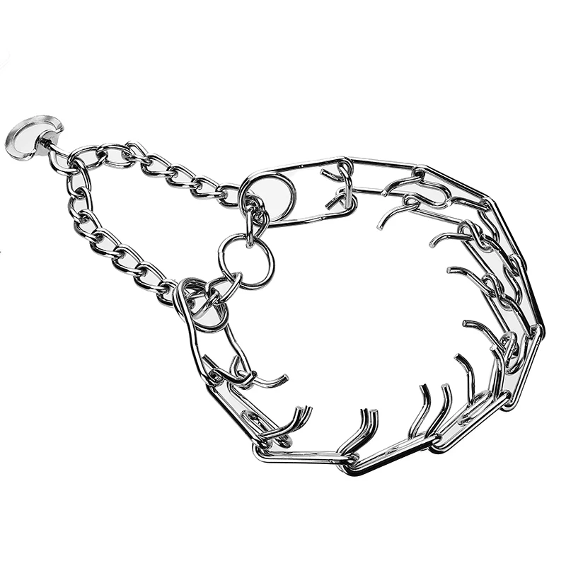 Металлический зажим для питомца регулируемый ошейник с цепочкой дрессировки