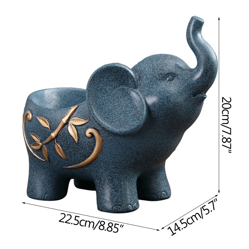 

European Modern Home Decoration Ornament Nordic Elephant Storage Furnishings Candy Holder Sundries Key Tray Decoration Crafts