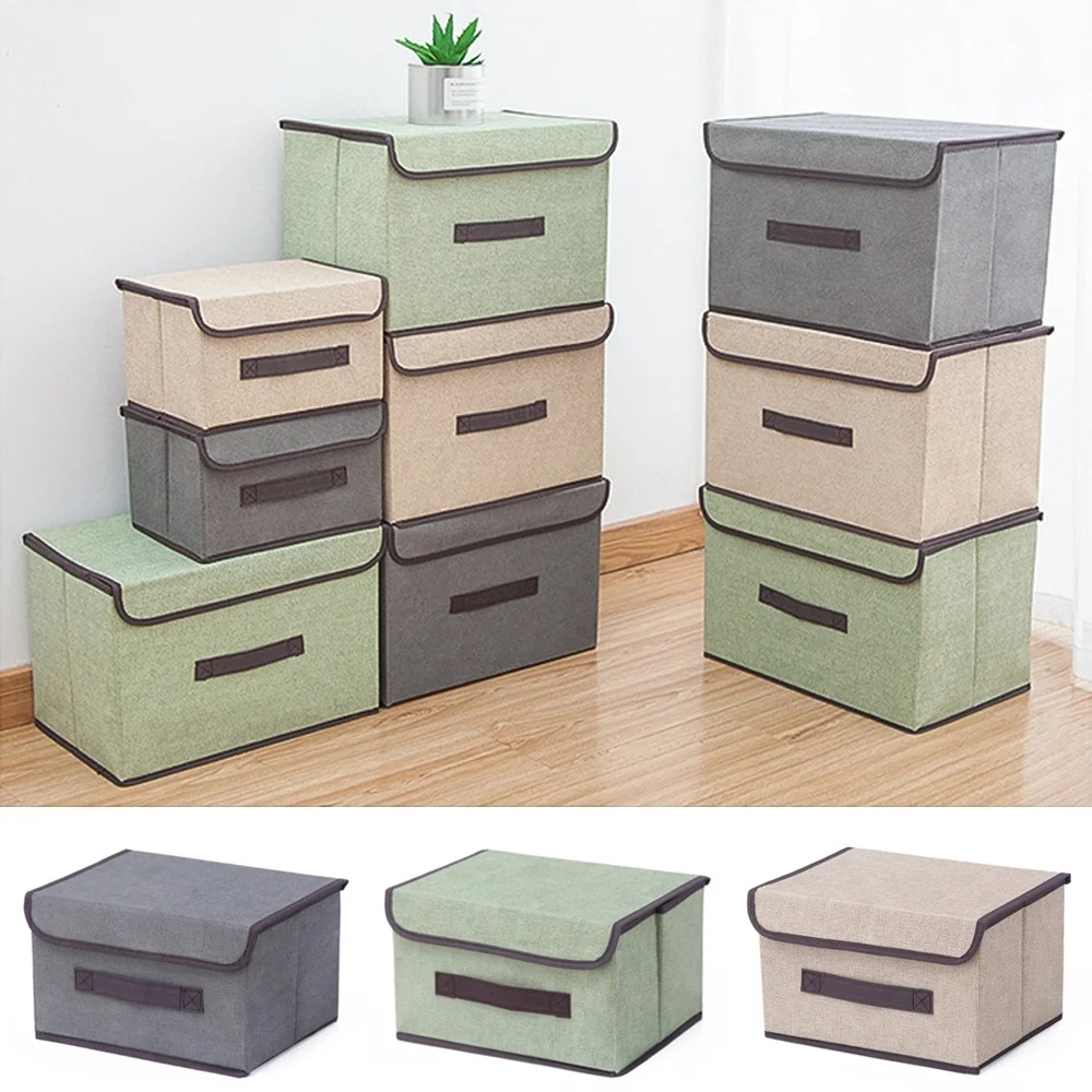 1 шт. многофункциональная коробка для хранения одежды из хлопка и льна носки