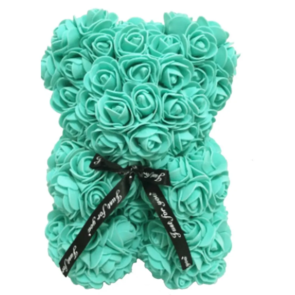 Медвежонок из искусственных роз ко дню св. Валентина (25 см) | Дом и сад