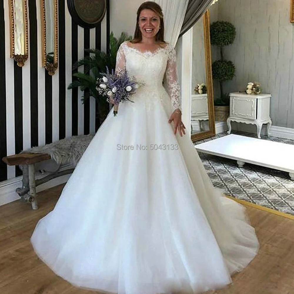 

Кружевные свадебные платья с длинным рукавом 2021 Белые Бальные платья с аппликацией Vestidos Noiva элегантное формальное платье в пол в стиле бохо ...