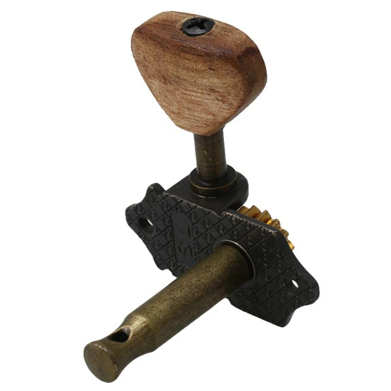 BMDT-6Pcs Vintage Acoustic Guitar String Tuning Pegs Tuners Acacia Knobs 3R3L Bronze | Спорт и развлечения