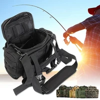 portable fishing tackle bag pack waist shoulder waterproof box reel lure gear storage camouflage fishing storage bag waist pack