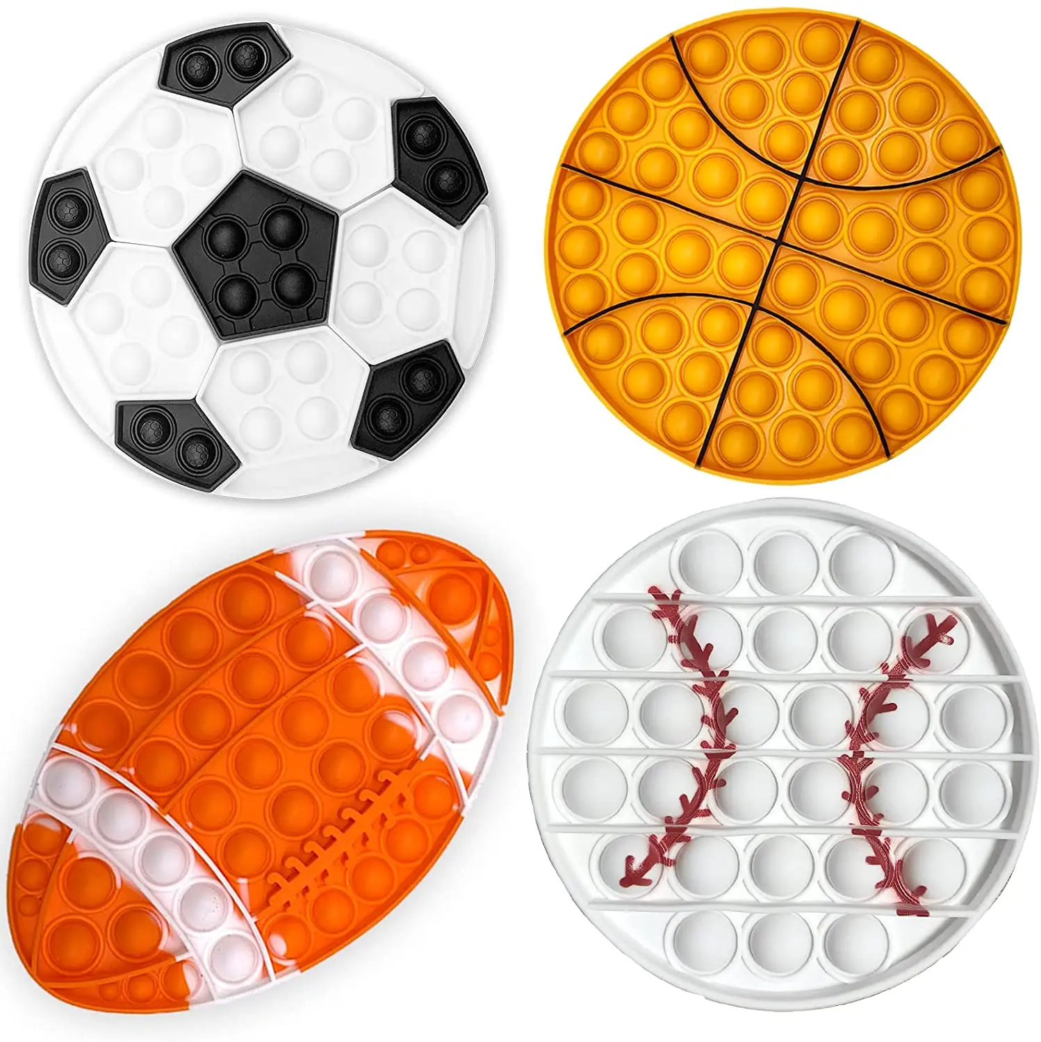 

Fidget Bubbles Sensory Figet Toys for Boys Football Basketball Baseball Rugby antistress Toys Autism Silicone Toy for Kid Adults