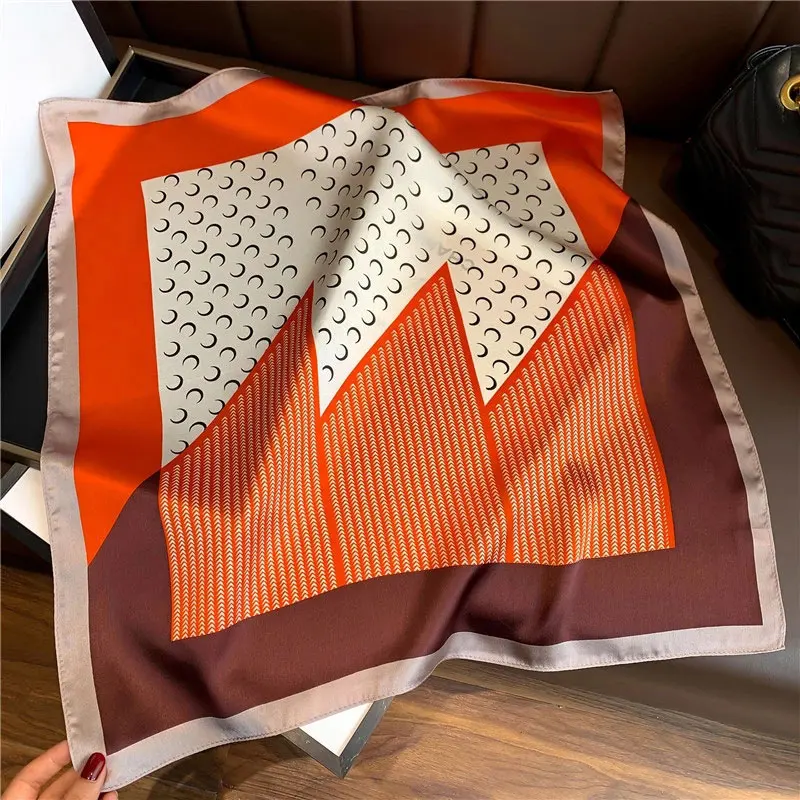 

Модный Шелковый шарф для волос, Женская квадратная бандана, хиджаб, шарфы из 100% чистого шелка, роскошные брендовые шали, шарфы, Бесплатная до...