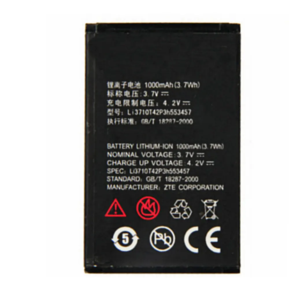 Li3710T42P3h553457 1000 мАч Сменные Аккумуляторы для ZTE S100 S189 C360 C361 N600 N606 C170 H520