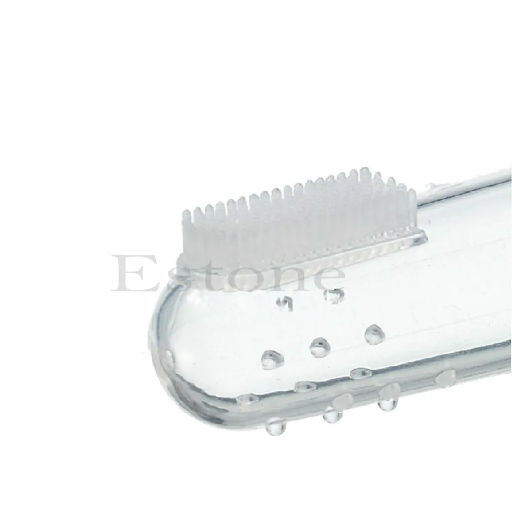 1PC Kids Baby Infant Soft Silicone Finger Toothbrush Teeth Rubber Massager Brush New |
