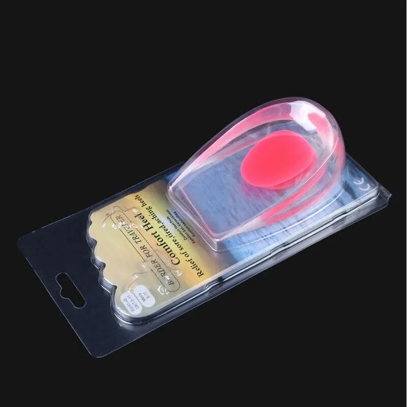 1 пара гелевых чашек для пятки с подошвенным фасциитом силиконовые подушечки