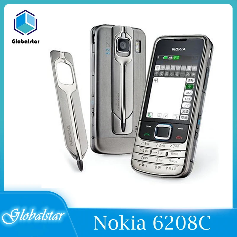 Мобильный телефон Nokia 6208C, Восстановленный, оригинальный, разблокирован...