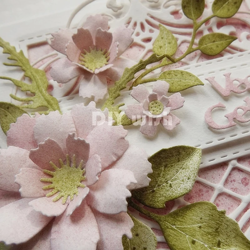 Многослойные Цветочные штампы металлические режущие для штамп скрапбукинга и