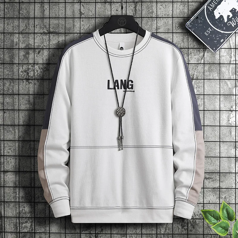 

RR8 new spring sweater men's round neck long sleeve T-shirt youth spring base shirt men's trend